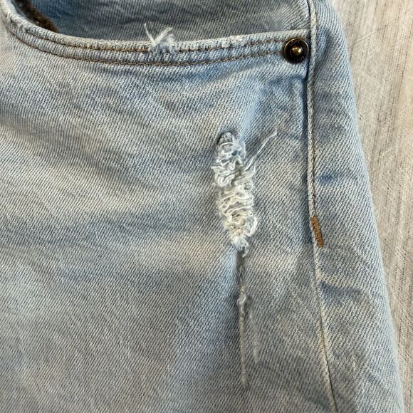 Loft Women's High Rise Denim Cut Off Shorts Light Wash Distressed Size 30/10 - Picture 6 of 14